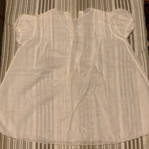 Vintage Baby / Toddler / Doll white cotton - 1949 Child's Dress w/ embroidery